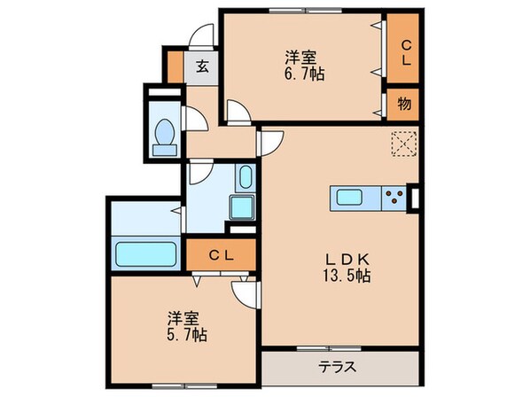 メゾンクレールの物件間取画像